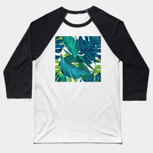 Monstera Banana Palm Leaf Baseball T-Shirt